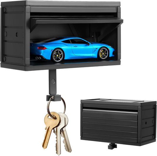 Car Garage Key Holder, Car Key Holder for Wall, Small Cars Garage Key Holders with Opening Door